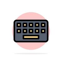 teclado tablero de escritura clave círculo abstracto fondo color plano icono vector