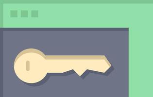 Browser Security Key Room  Flat Color Icon Vector icon banner Template