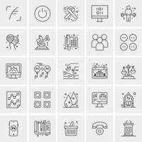 25 iconos de negocios universales vector ilustración de icono creativo para usar en proyectos relacionados con la web y dispositivos móviles