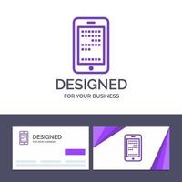 Creative Business Card and Logo template Mobile Education Cell Coding Vector Illustration