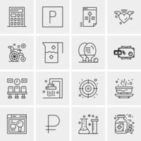 16 Universal Business Icons Vector Creative Icon Illustration to use in web and Mobile Related project