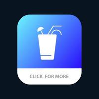 Juice Drink Food Spring Mobile App Button Android and IOS Glyph Version vector