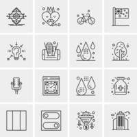 16 Universal Business Icons Vector Creative Icon Illustration to use in web and Mobile Related project