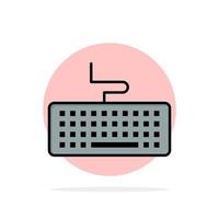 Key Keyboard Hardware Education Abstract Circle Background Flat color Icon vector