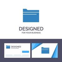 Creative Business Card and Logo template Folder File Data Storage Vector Illustration