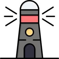 Lighthouse Building Navigation House  Flat Color Icon Vector icon banner Template