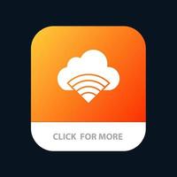 Cloud Connection Wifi Signal Mobile App Icon Design vector