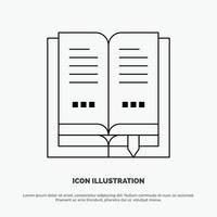 Book Education Open Line Icon Vector