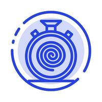 Action Cycle Flow Nonstop Slow Blue Dotted Line Line Icon vector