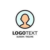 Avatar User Profile Business Logo Template Flat Color vector