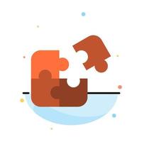 Puzzle Business Jigsaw Match Piece Success Abstract Flat Color Icon Template vector