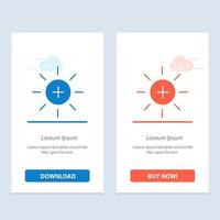 interfaz de brillo ui usuario azul y rojo descargar y comprar ahora plantilla de tarjeta de widget web vector