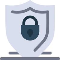 Internet Shield Lock Security  Flat Color Icon Vector icon banner Template
