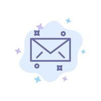 mensaje correo electrónico icono azul en el fondo de la nube abstracta vector