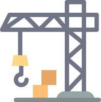 Architecture Construction Crane  Flat Color Icon Vector icon banner Template