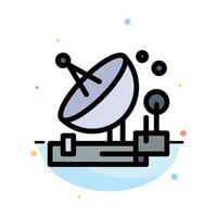 Antenna Communication Parabolic Satellite Space Abstract Flat Color Icon Template vector