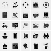 25 iconos de negocios universales vector ilustración de icono creativo para usar en proyectos relacionados con la web y dispositivos móviles