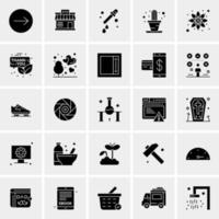 25 iconos de negocios universales vector ilustración de icono creativo para usar en proyectos relacionados con la web y dispositivos móviles