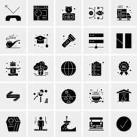 25 iconos de negocios universales vector ilustración de icono creativo para usar en proyectos relacionados con la web y dispositivos móviles