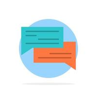 Chat Bubble Bubbles Communication Conversation Social Speech Abstract Circle Background Flat color Icon vector