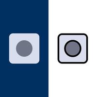 App Browser Maximize  Icons Flat and Line Filled Icon Set Vector Blue Background