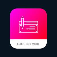 Check Account Bank Banking Finance Financial Payment Mobile App Button Android and IOS Line Version vector