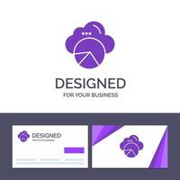 Creative Business Card and Logo template Reporting Cloud Data Science Cloud Science Vector Illustration