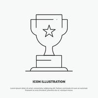 Award Cup Business Marketing Line Icon Vector