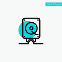 Music Audio Computing Play turquoise highlight circle point Vector icon