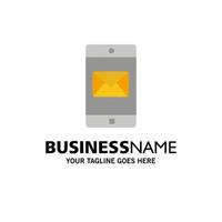 Application Mobile Mobile Application Mail Business Logo Template Flat Color vector