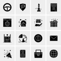 16 iconos de negocios universales vector ilustración de icono creativo para usar en proyectos relacionados con la web y dispositivos móviles