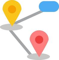 Gps Location Map  Flat Color Icon Vector icon banner Template