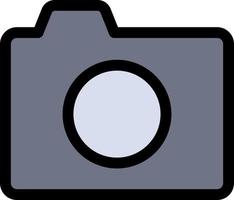 imagen de cámara foto color plano básico icono vector icono banner plantilla