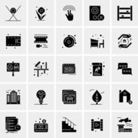 25 iconos de negocios universales vector ilustración de icono creativo para usar en proyectos relacionados con la web y dispositivos móviles