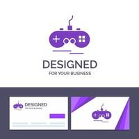 Creative Business Card and Logo template Joystick Wireless Xbox Gamepad Vector Illustration