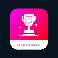 premio copa trofeo canadá aplicación móvil botón android e ios glifo versión vector