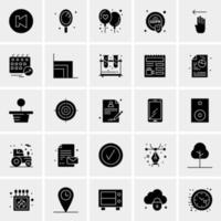 25 iconos de negocios universales vector ilustración de icono creativo para usar en proyectos relacionados con la web y dispositivos móviles