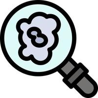 búsqueda investigación contaminación color plano icono vector icono banner plantilla