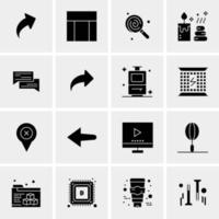 16 Universal Business Icons Vector Creative Icon Illustration to use in web and Mobile Related project