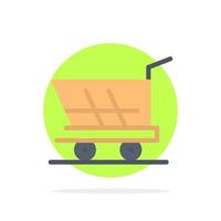 Cart Trolley Shopping Buy Abstract Circle Background Flat color Icon vector