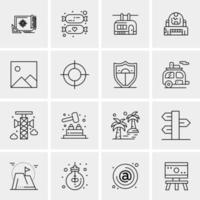 16 Universal Business Icons Vector Creative Icon Illustration to use in web and Mobile Related project