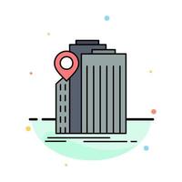 bank banking building federal government Flat Color Icon Vector