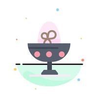 Boiled Boiled Egg Easter Egg Food Abstract Flat Color Icon Template vector