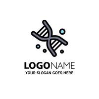 Bio Dna Genetics Technology Business Logo Template Flat Color vector