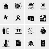 16 iconos de negocios universales vector ilustración de icono creativo para usar en proyectos relacionados con la web y dispositivos móviles