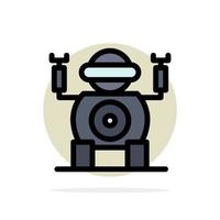 Robot Technology Toy Abstract Circle Background Flat color Icon vector