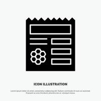 Basic Ui Manu Document solid Glyph Icon vector