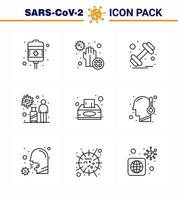 25 Coronavirus Emergency Iconset Blue Design such as virus transmission bacteria tourist sports viral coronavirus 2019nov disease Vector Design Elements