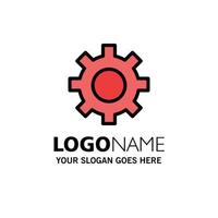 Setting Gear Interface User Business Logo Template Flat Color vector