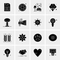 16 iconos de negocios universales vector ilustración de icono creativo para usar en proyectos relacionados con la web y dispositivos móviles